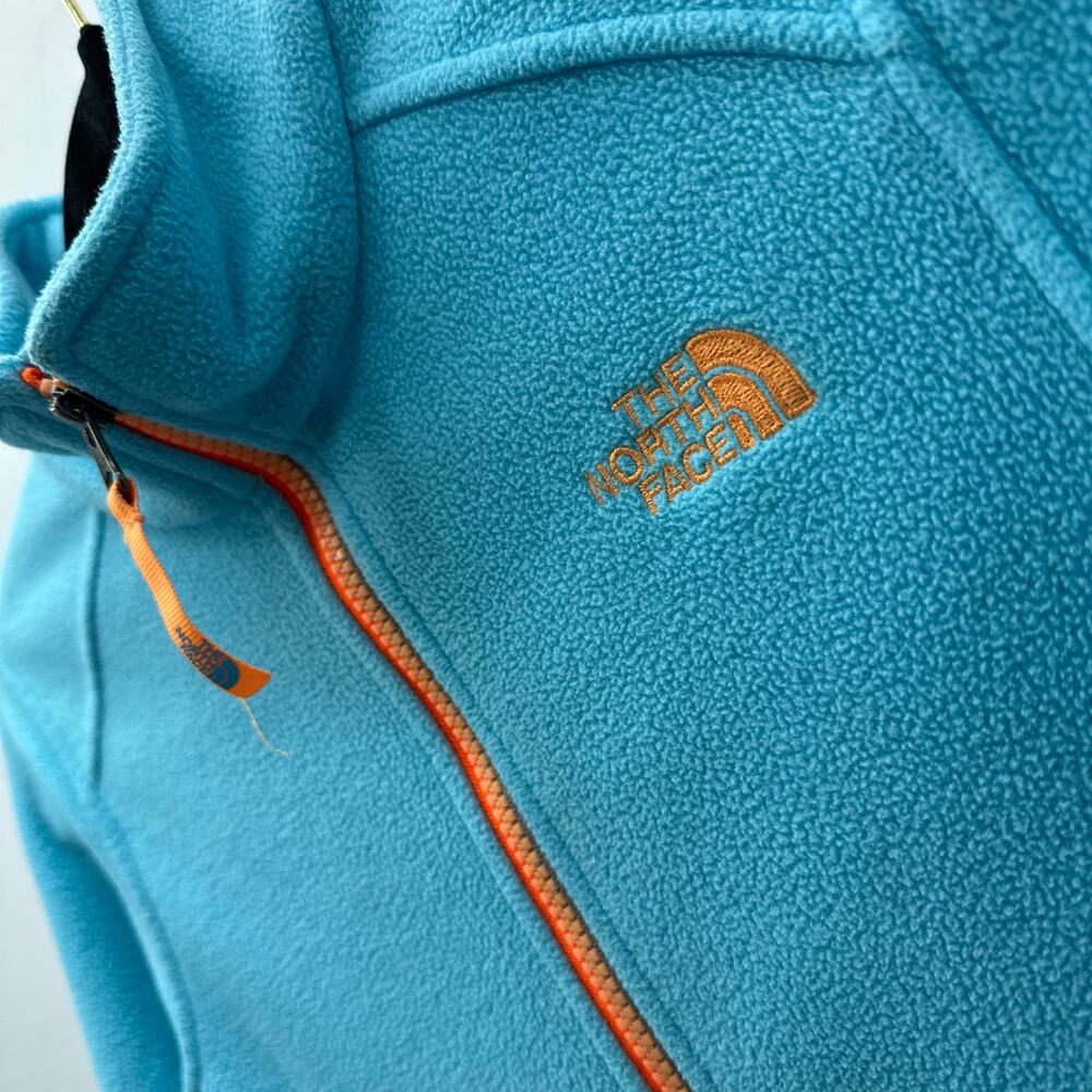 The North Face Fleece Jacket Women's Light Blue Gray Full Zip Outdoor Hiking